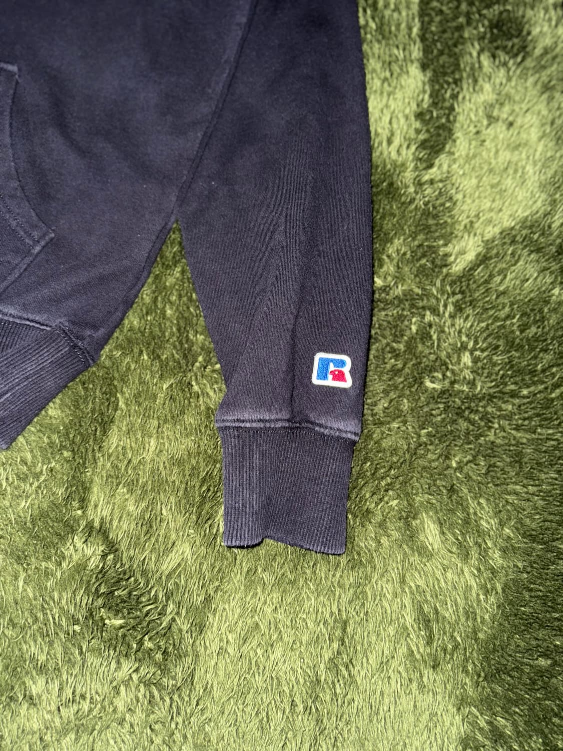 [M] 00s Russell 러셀 애슬레틱 재팬 로고 프린트 후디 블랙 상품이미지5