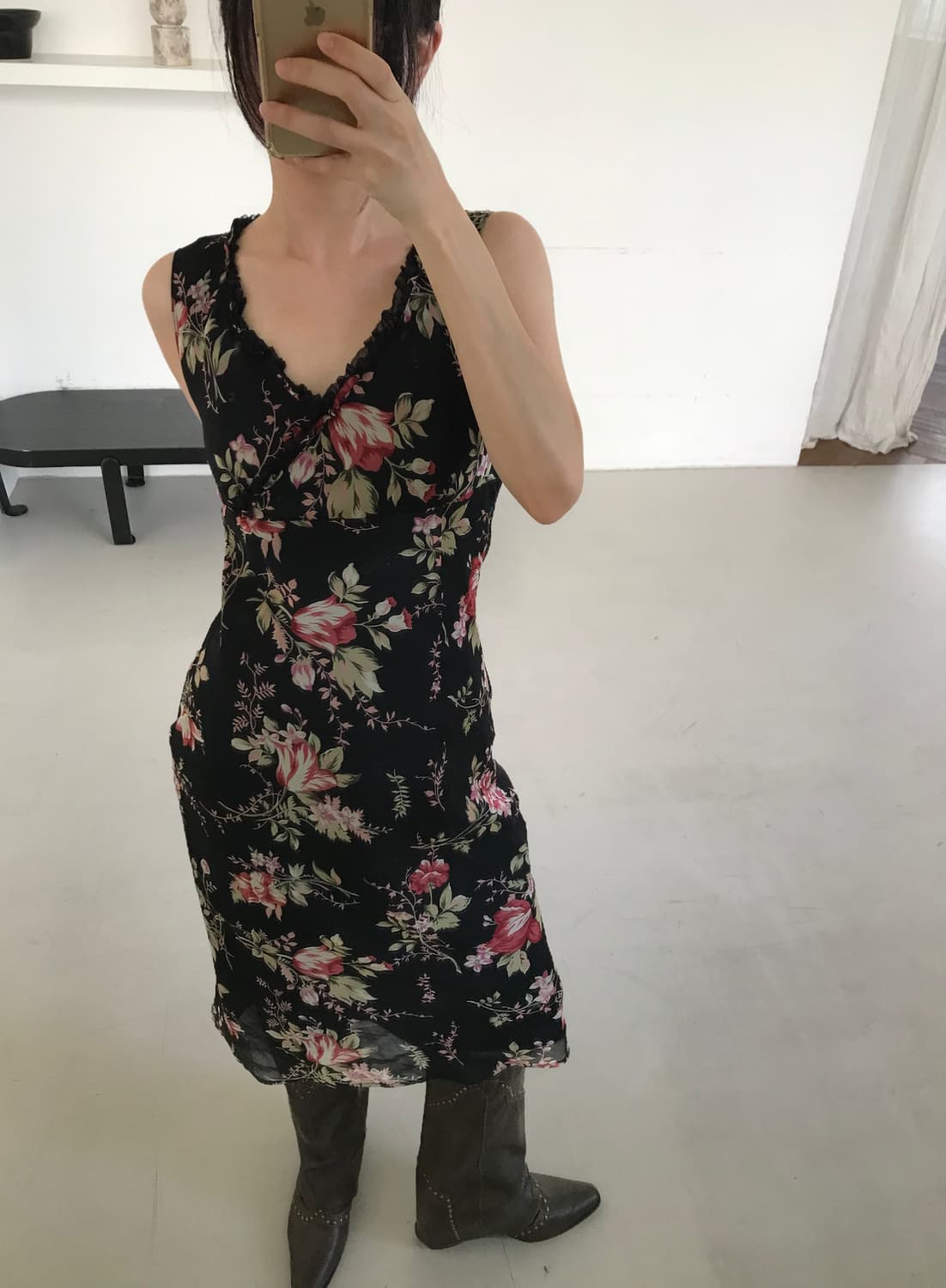 vintage flower pattern one-piece 상품이미지4
