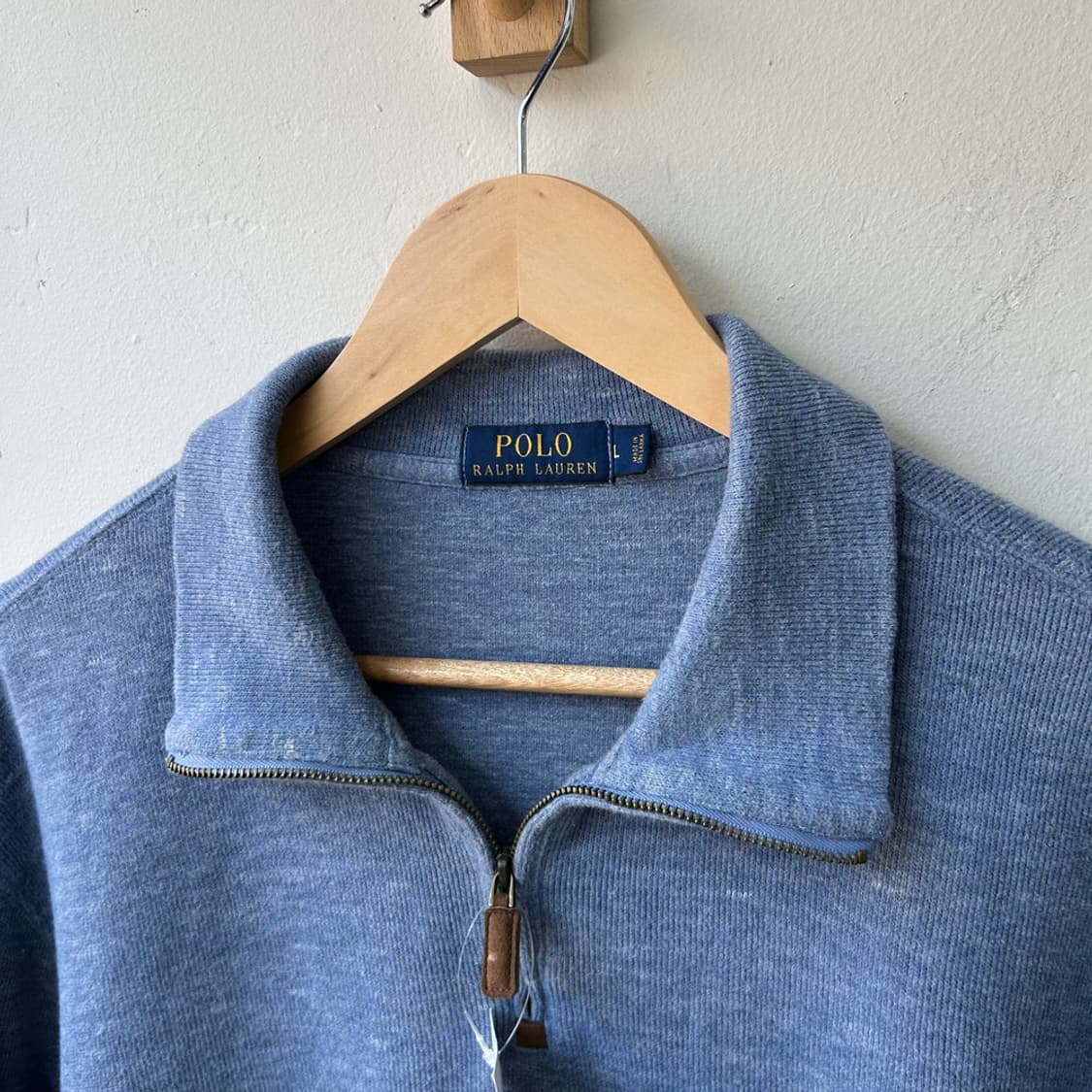 16815 - 폴로 랄프로렌 스카이블루 반집업 니트 상품이미지3