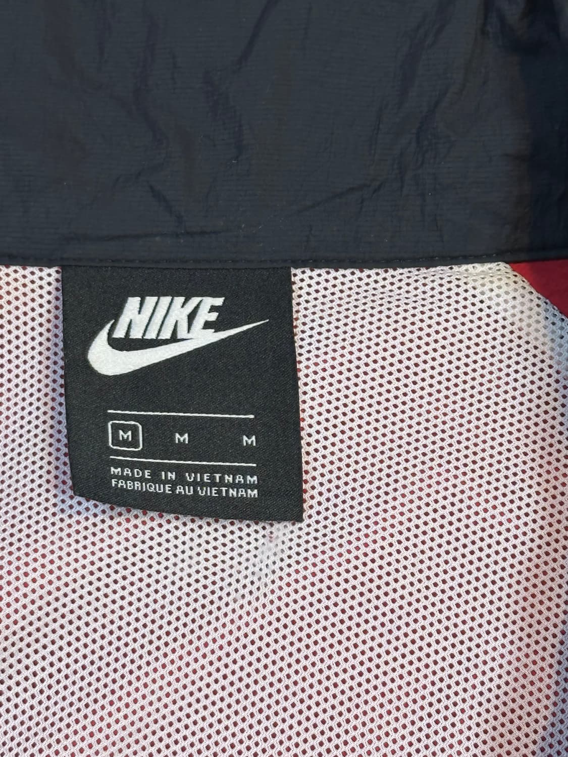 나이키 NIKE 빅스우시 우븐 배색 바람막이 자켓 검빨 상품이미지6