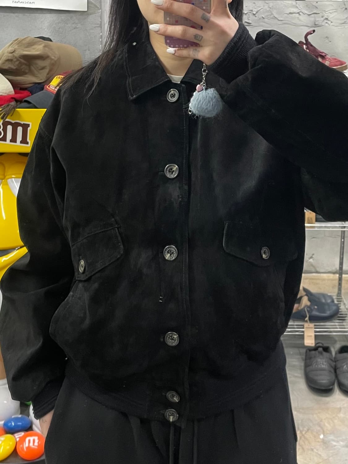 빈티지 스펠아웃 스웨이드 바시티 자켓 상품이미지10