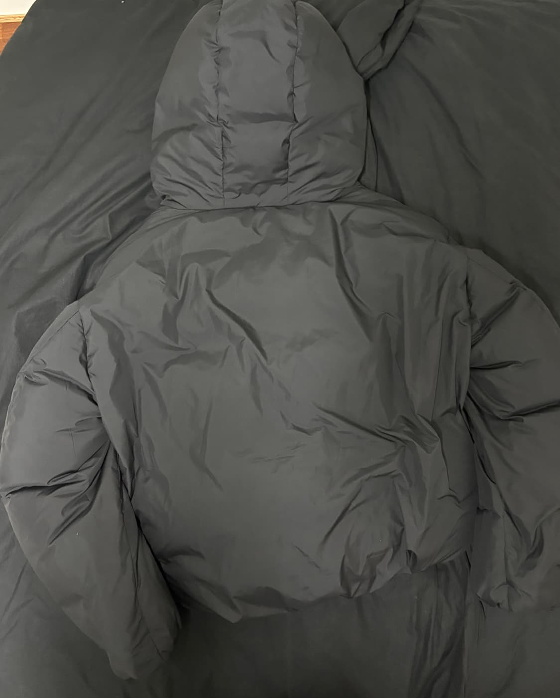 아모멘토 hooded down puffer black m 상품이미지3