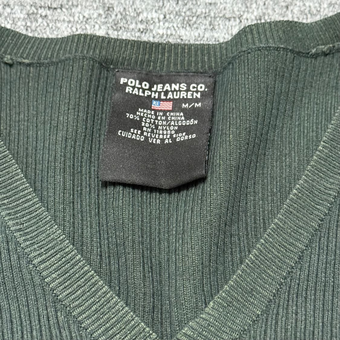 빈티지 폴로 진스 랄프로렌 v넥 | 여성 M 상품이미지3