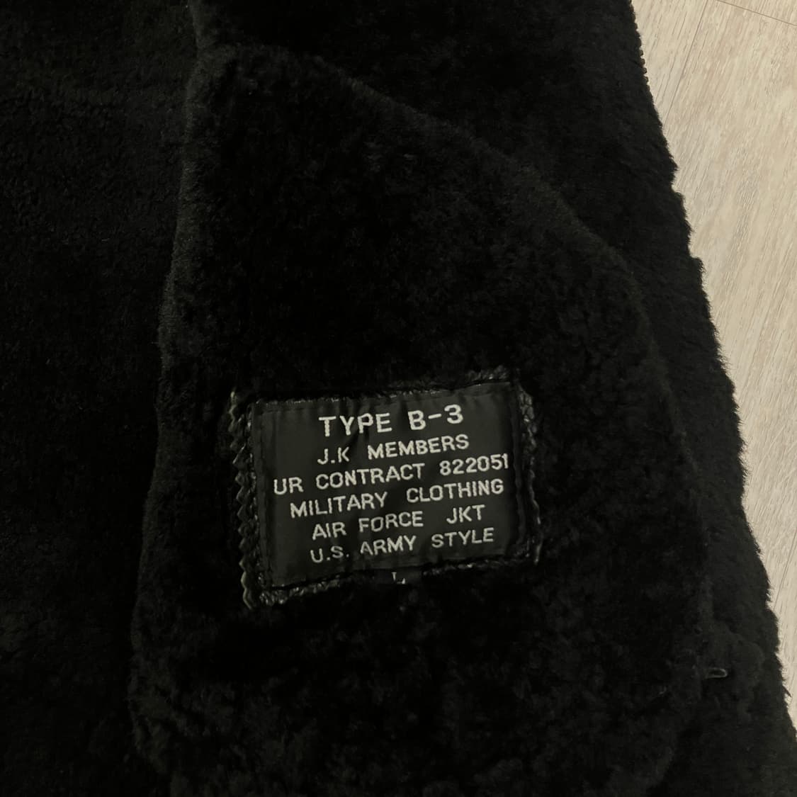 [L] jk멤버스 B-3 무스탕 블랙 상품이미지7