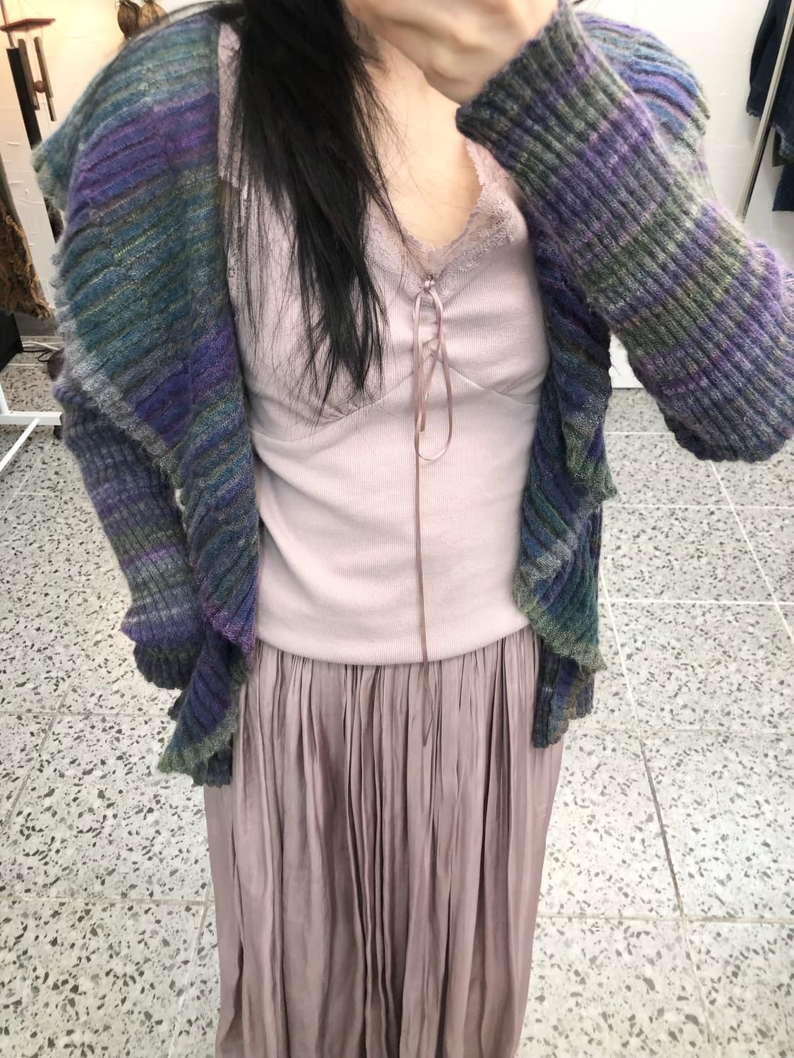 Blush glow maxi wrinkle skirt 상품이미지2