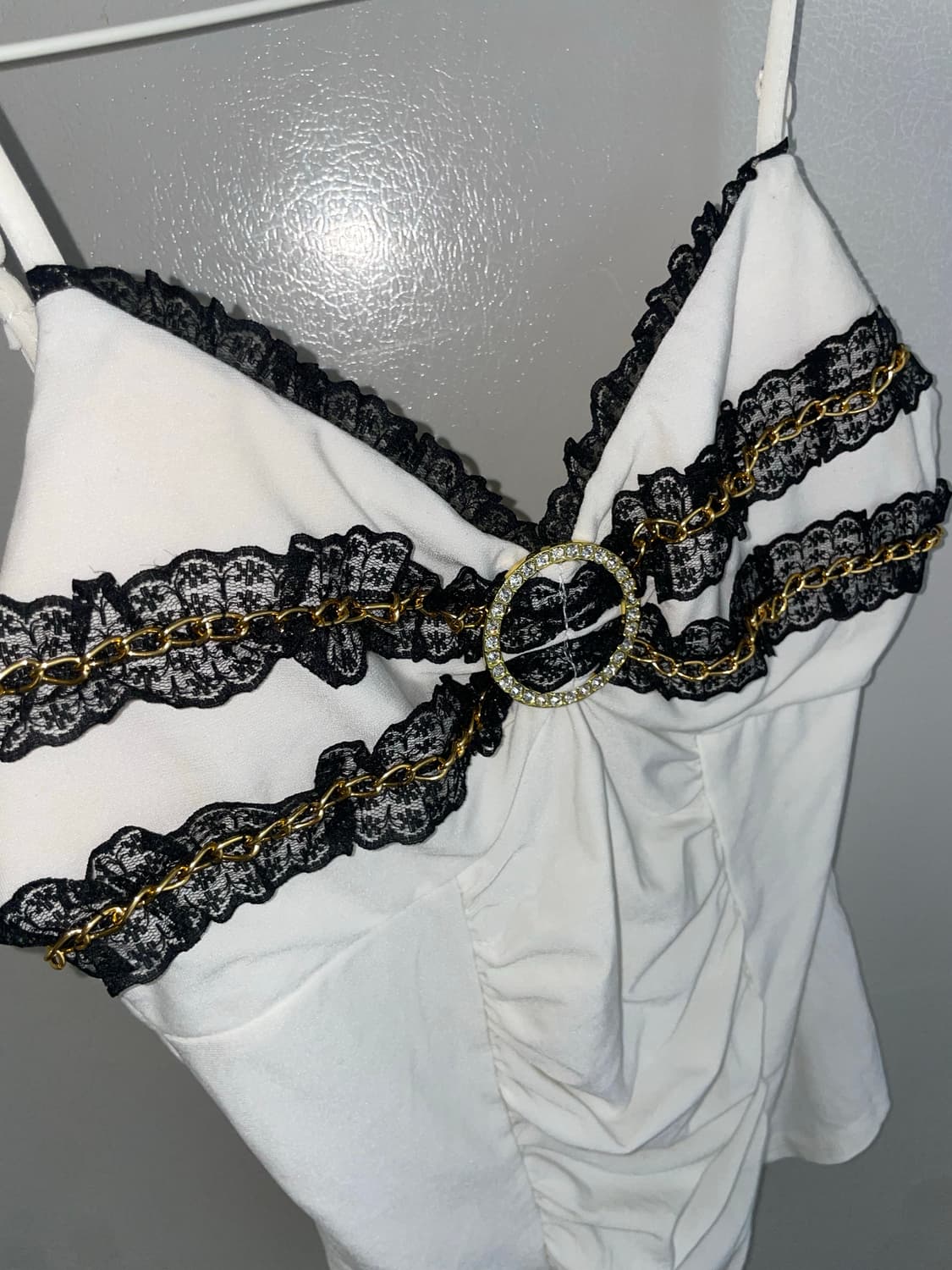 백아일렛 갸루 화이트 나시 상품이미지1