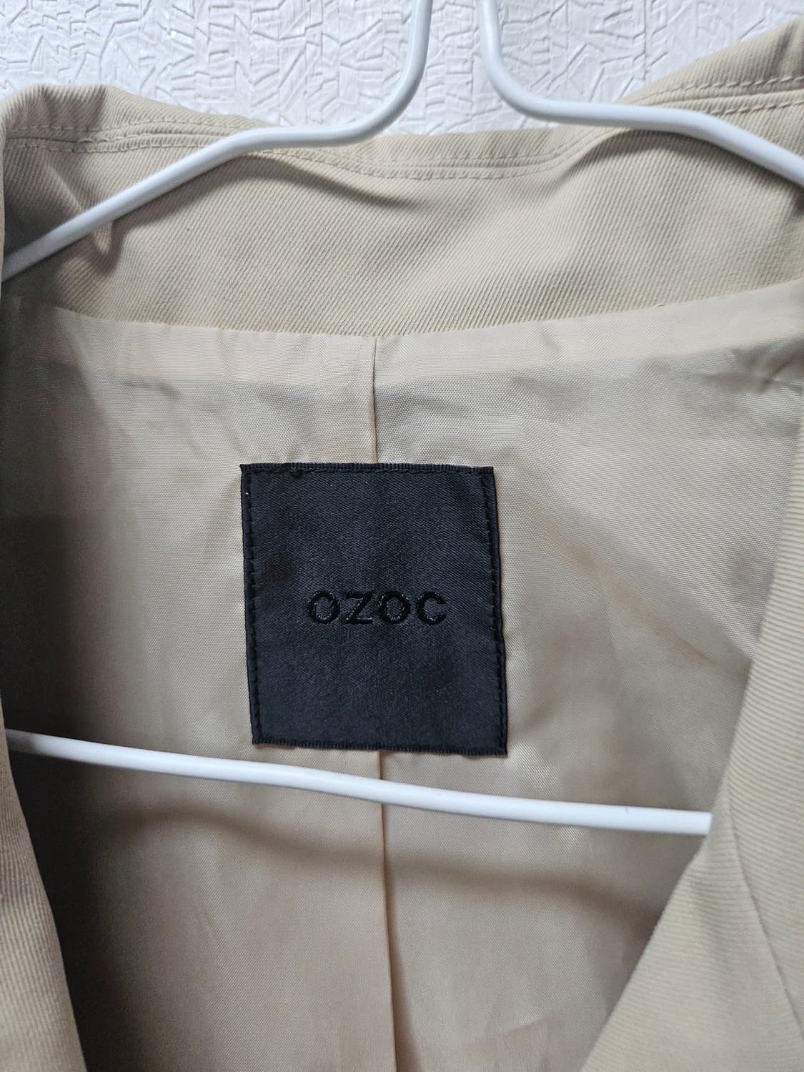 OZOC  베이지색 더블 버튼 숏 트렌치 코트 M 상품이미지2