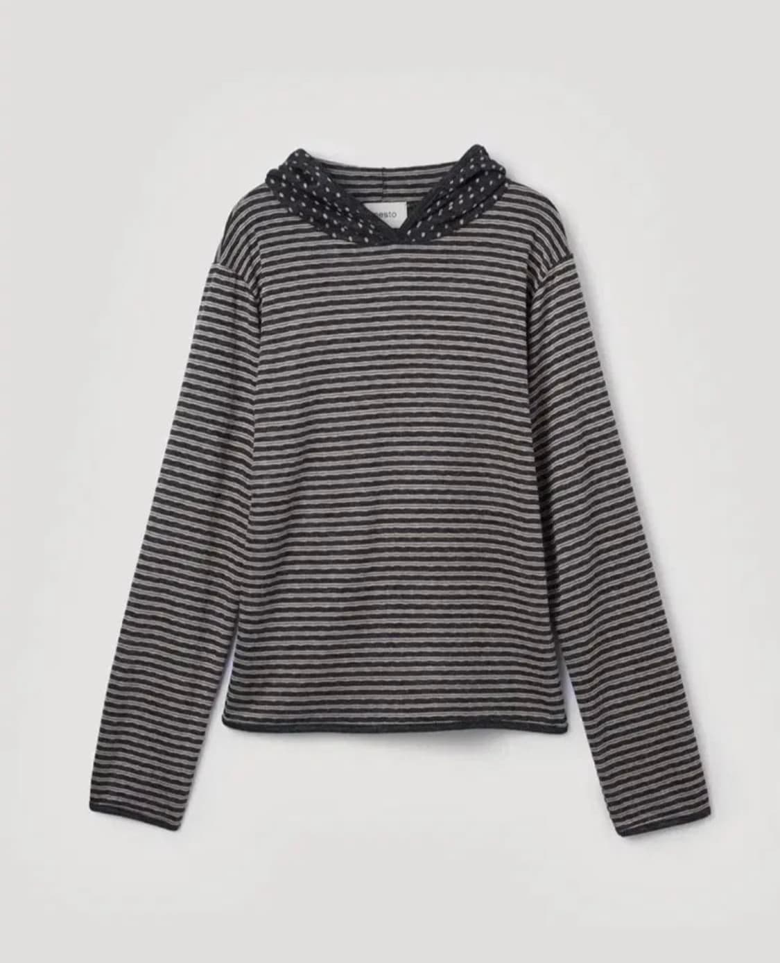 페스토 도트 스트라이프 후디 티셔츠 다크문 상품이미지1