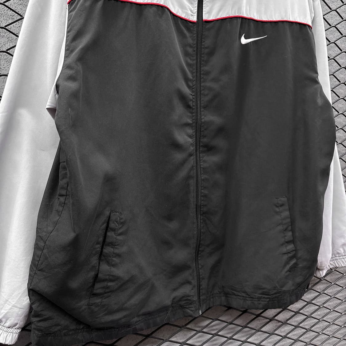 나이키 레이싱 모티브 트랙자켓 컬러블럭 스티치 디테일 그레이 상품이미지5