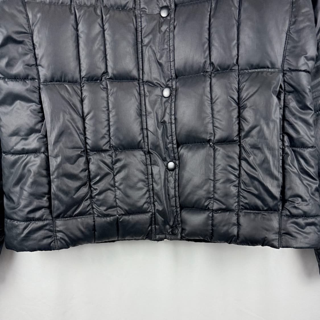 (90) 나이키 우먼스 올드스쿨 덕다운 퀄팅 패딩 자켓 블랙 상품이미지4