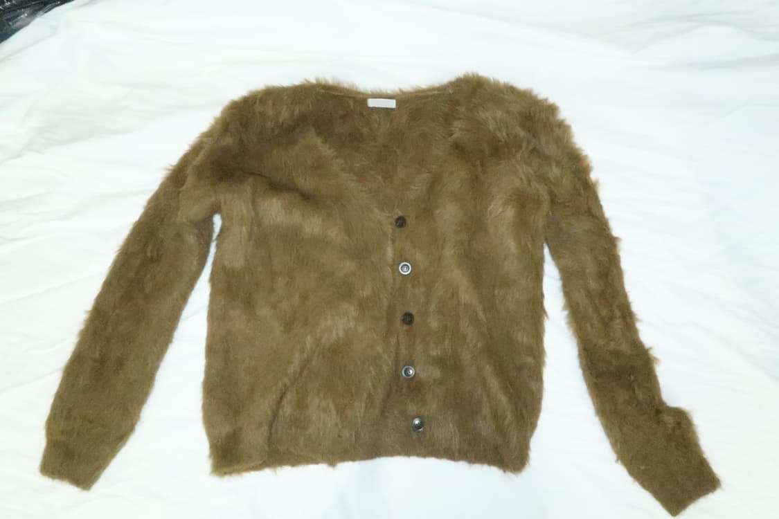 뮤로우 소프트 카멜 퍼가디건 상품이미지4