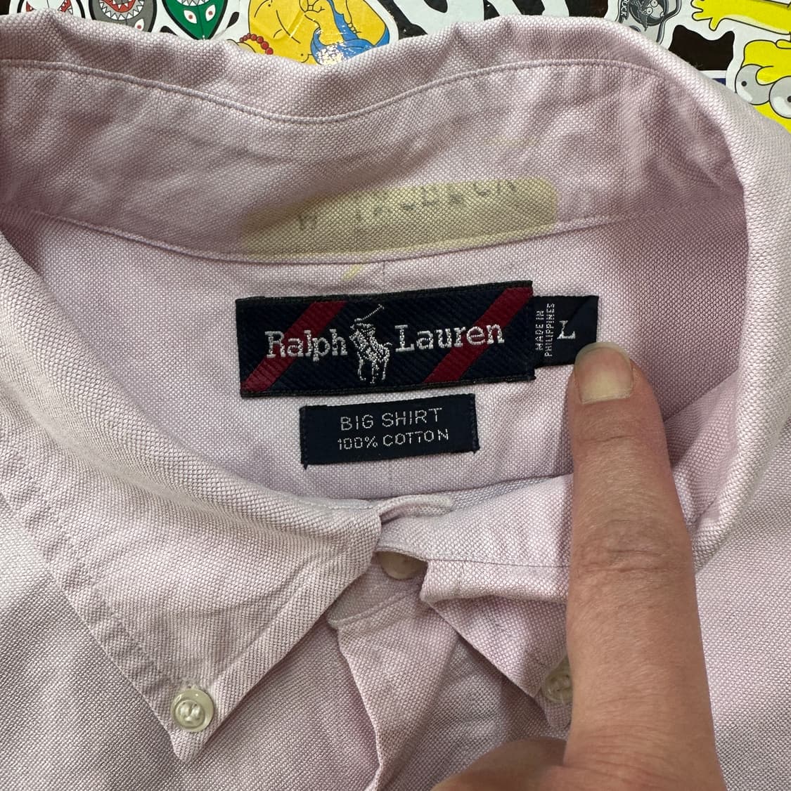 90s 폴로 랄프로렌 빅셔츠 L 상품이미지7