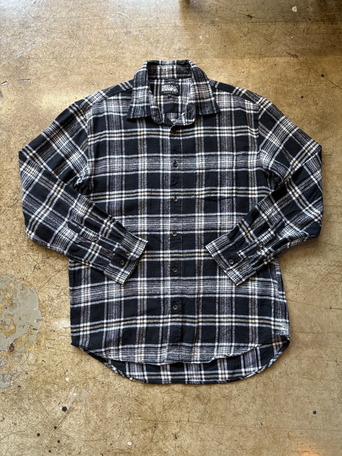 퍼스트 다운 빈티지 체크 플란넬 셔츠 상품이미지2