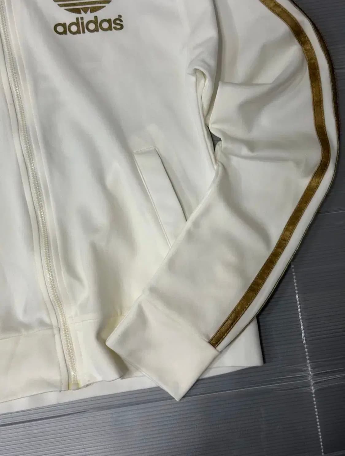 아디다스 후드 집업 져지 트랙탑 흰금 상품이미지3