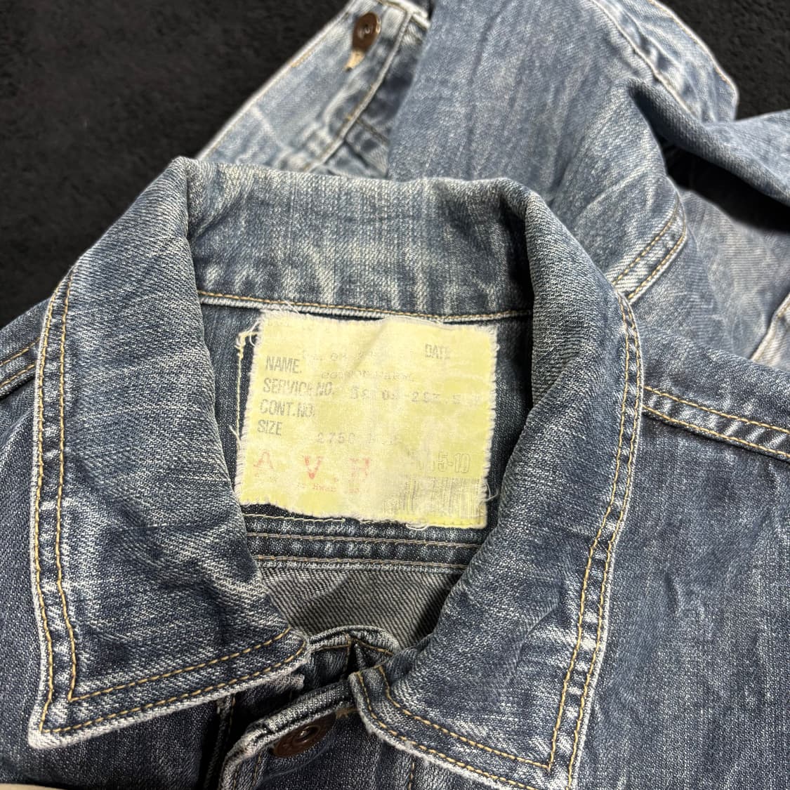 M VTG 진청 워싱 데님자켓 상품이미지4