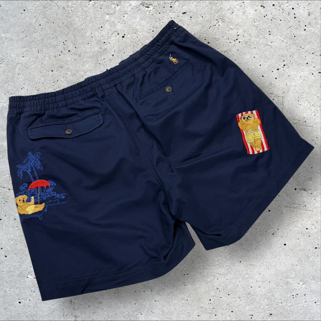 [L] 폴로 랄프로렌 프렙스터 네이비 반바지 멀티 자수 C738 상품이미지1