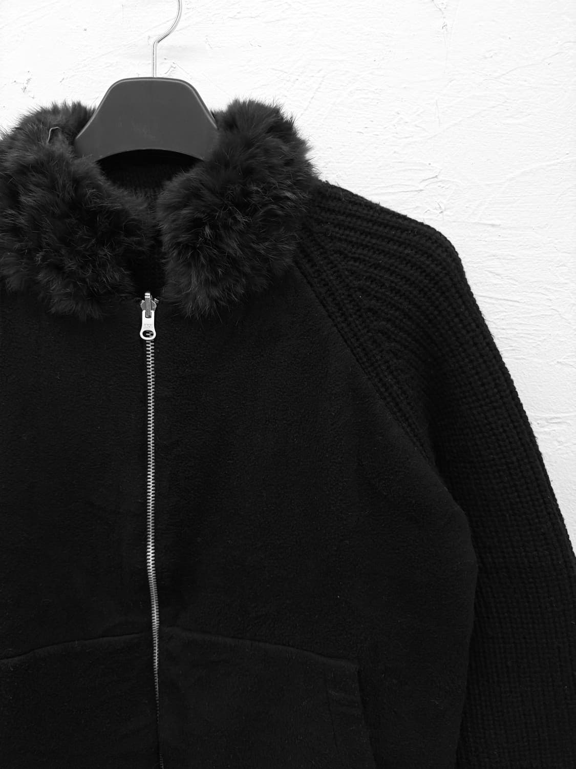 boycott 리버시블 퍼 니트 집업 상품이미지2