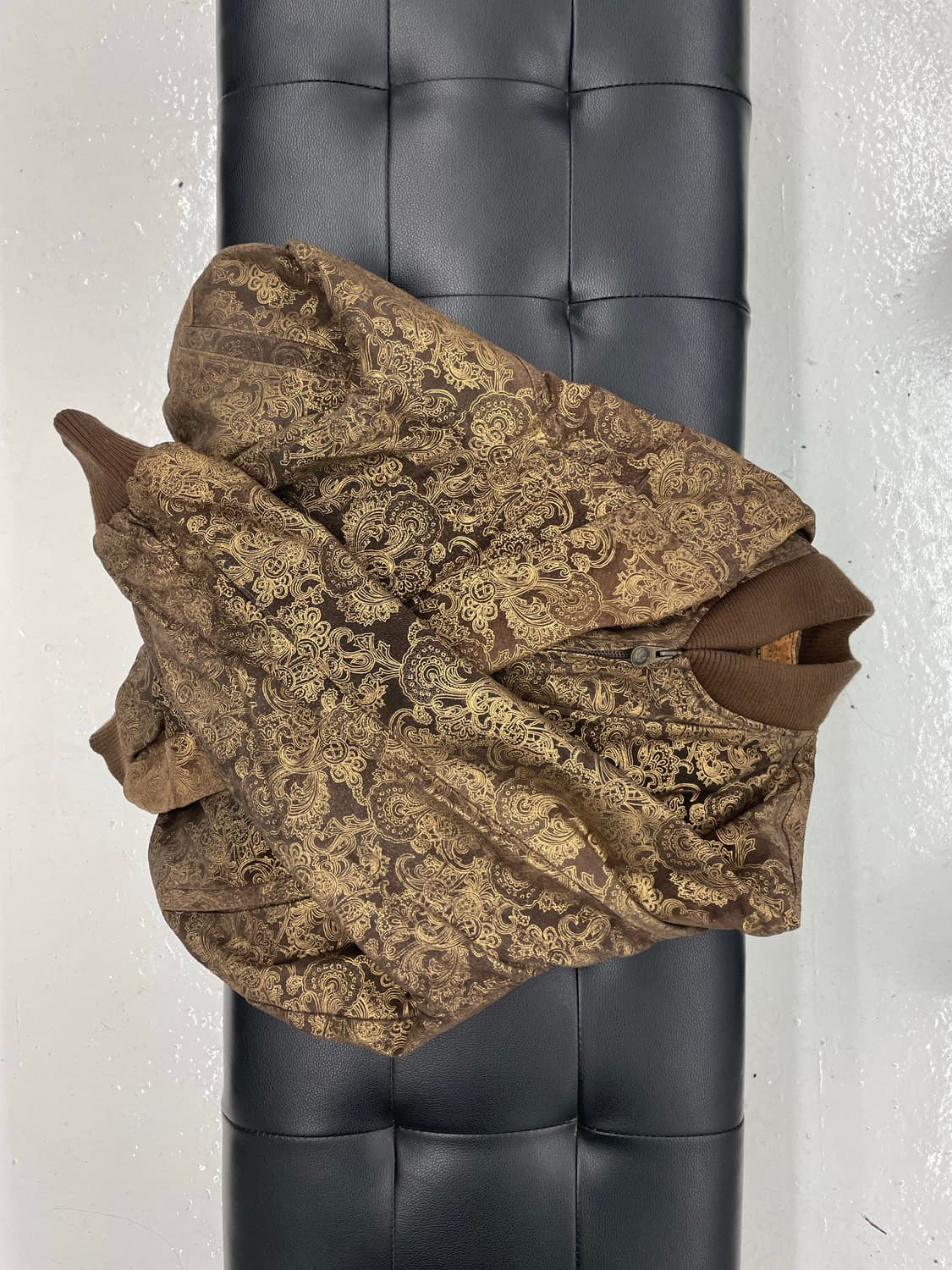 COUGAR 페이즐리 패턴 레더 블루종 상품이미지1