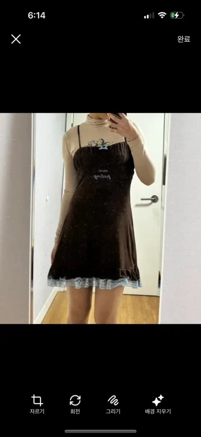 [착샷O] 샵사이다 브라운 레이스 원피스  상품이미지2