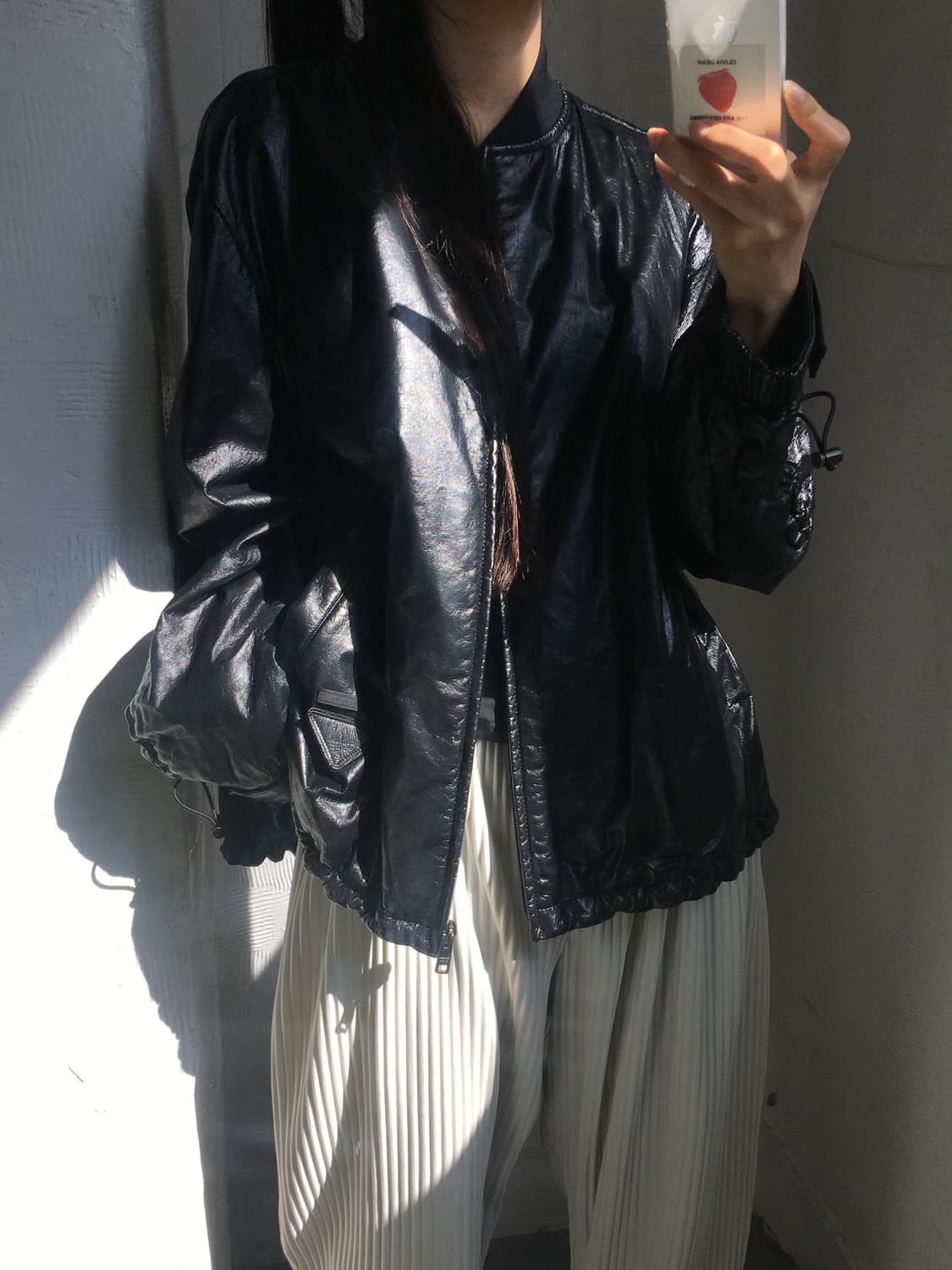 PRADA 17FW 레더 나파 봄버 자켓 상품이미지1