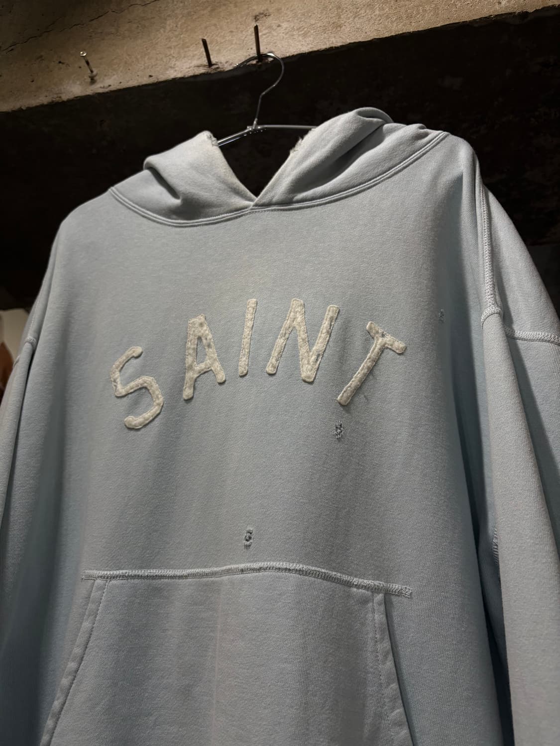 SAINT MICHAEL 세인트 미카엘 펠트 후드 티셔츠 상품이미지1