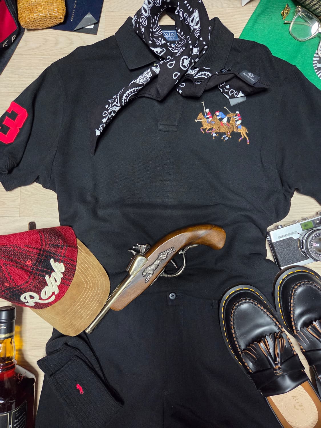 POLO RALPH LAUREN 폴로 랄프로렌 반팔 카라티 블랙  상품이미지6