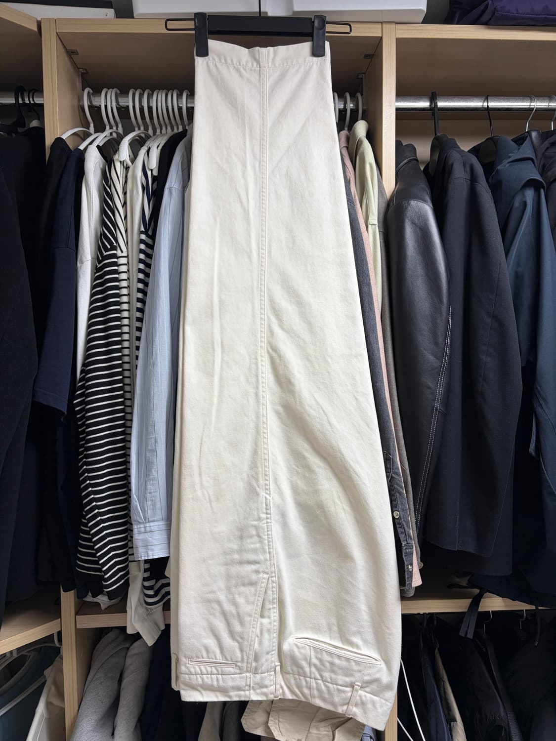 나나미카 와이드 치노 팬츠 34사이즈 네추럴 상품이미지1