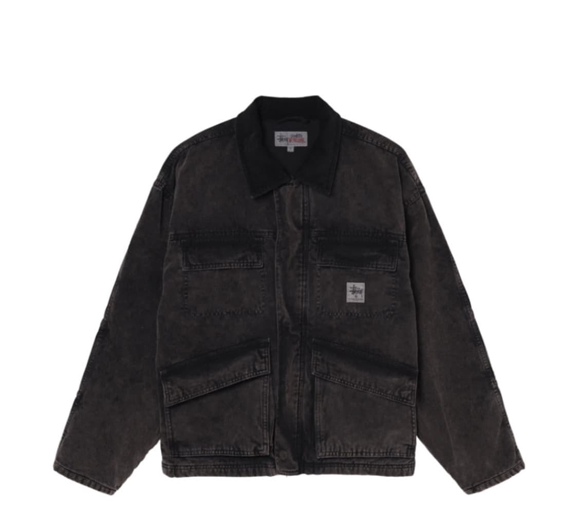 스투시 캔버스 샵자켓 워크자켓 블랙 M 상품이미지1