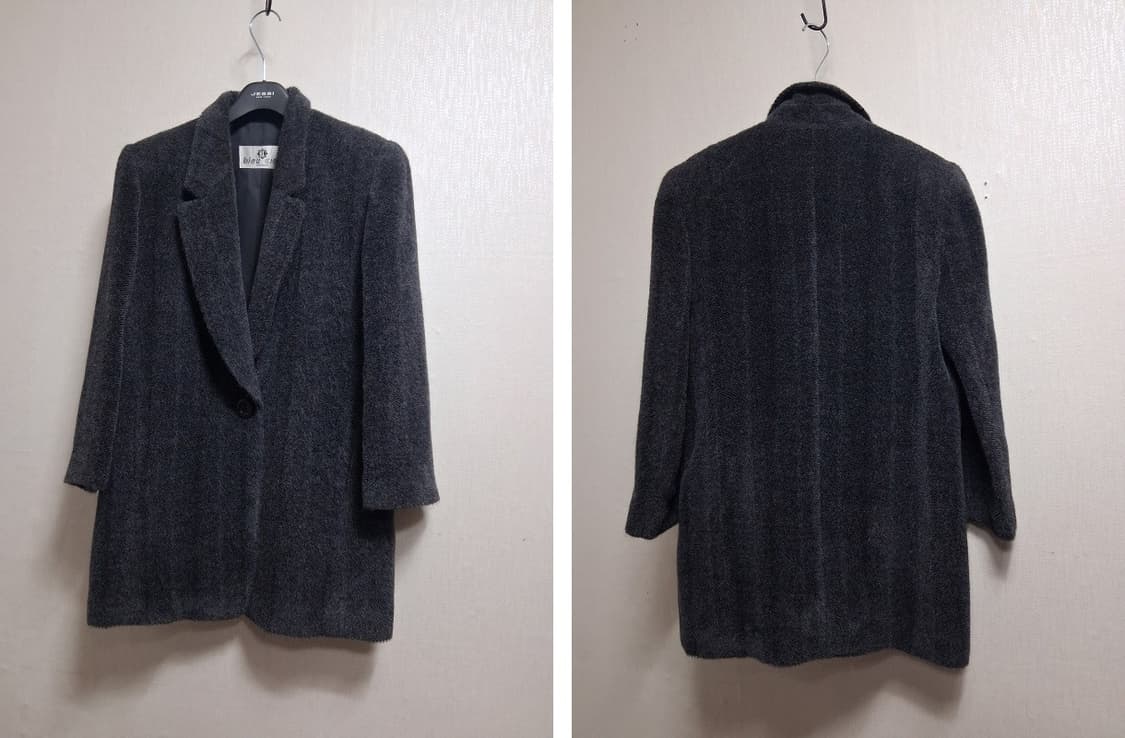 일본수입구제 bleu ciel 진회색 알파카롱쟈켓 보이핏 66 루즈핏 
 상품이미지3