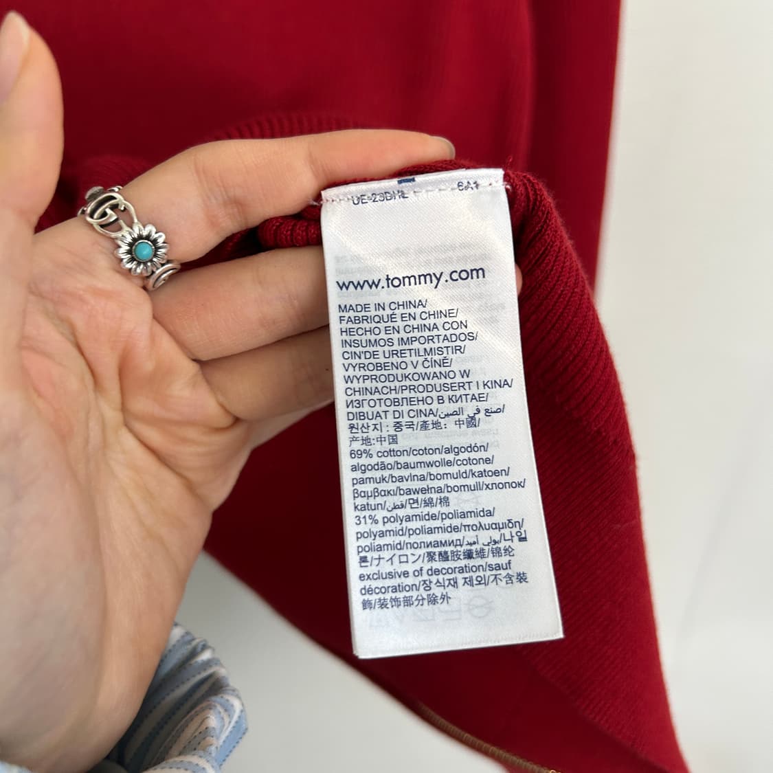 타미힐피거 여성 골지 니트 집업 S 상품이미지4