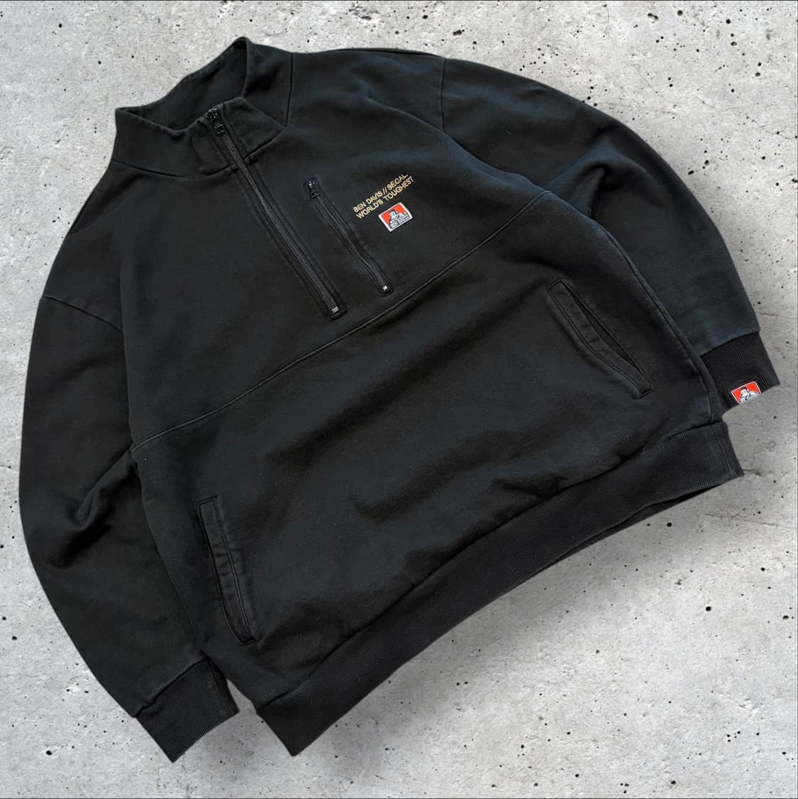 [XL] 벤 데이비스 블랙 백로고 반집업 아노락 맨투맨 B822 상품이미지2