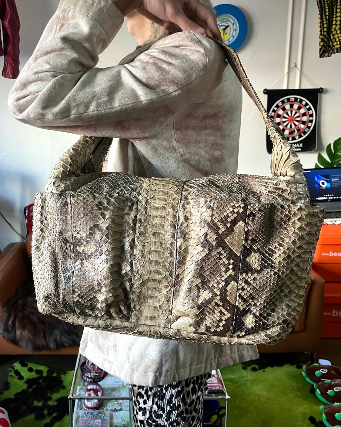 TALLI Real Python Skin Tank Shoulder Bag 상품이미지2