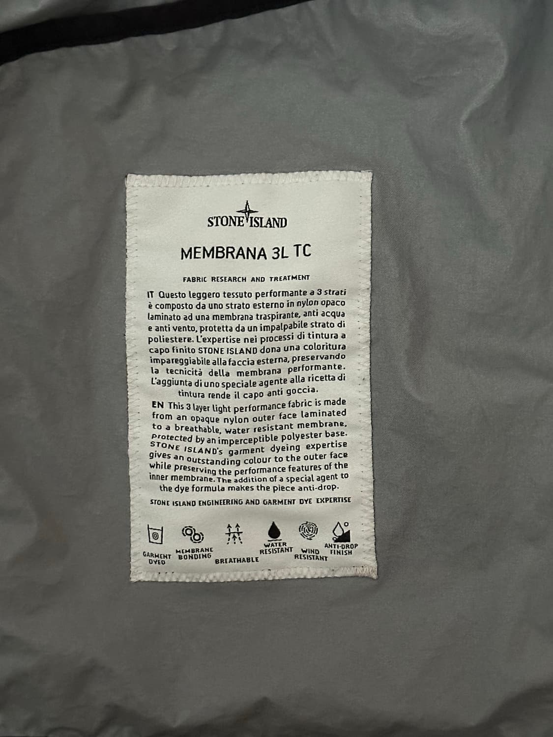 스톤아일랜드 멤브라나 자켓 22ss XL(105-110) 블랙 상품이미지2