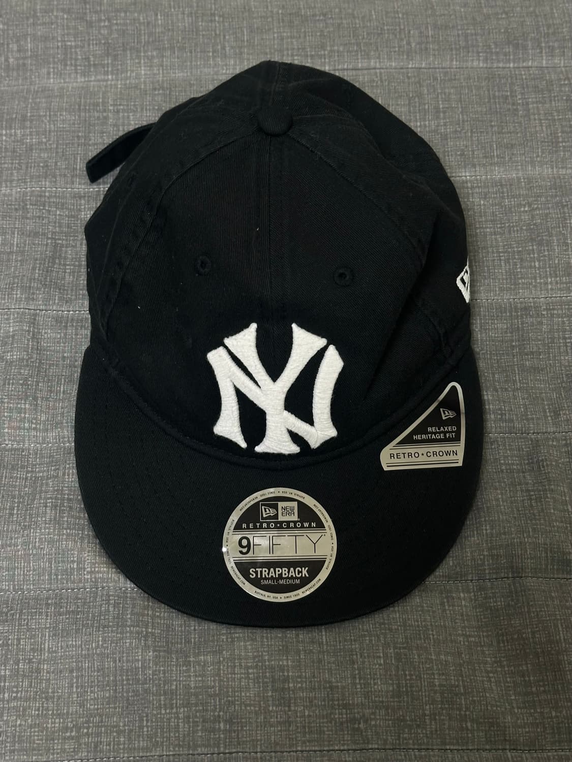 뉴에라 MLB 쿠퍼스타운 뉴욕 양키스 빅 로고 레트로 크라운 스트랩백 블 상품이미지1