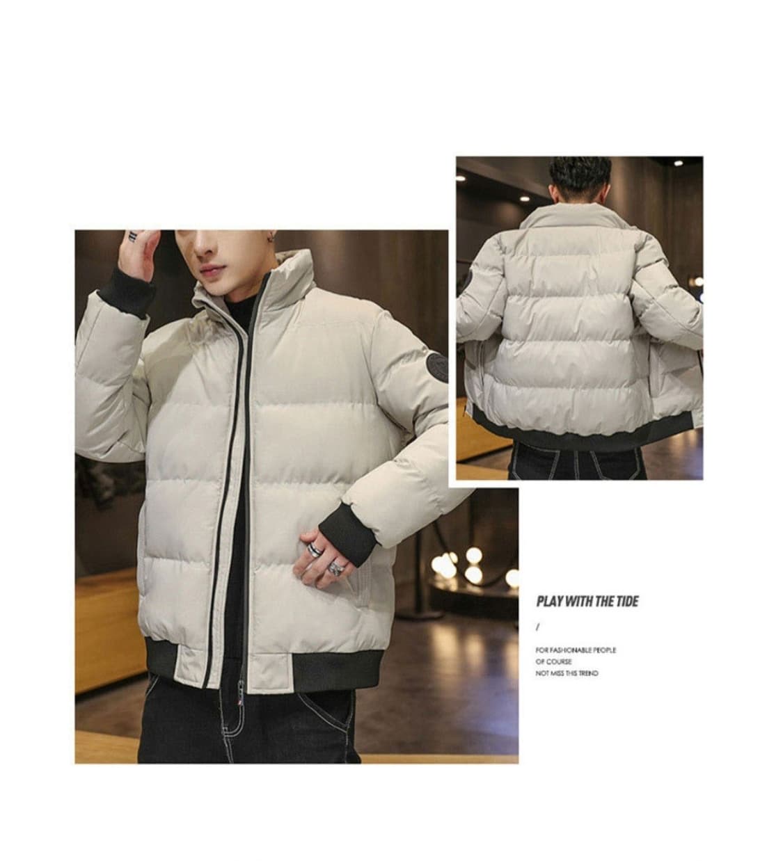 패딩점퍼 남성용 심플 패딩자켓 겨울 방한점퍼 자켓 두툼한 겨울 방한잠바
 상품이미지6