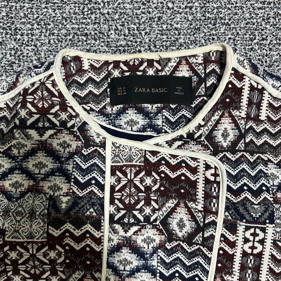 (M) 자라 베이직 패턴 트위드 자켓 상품이미지2