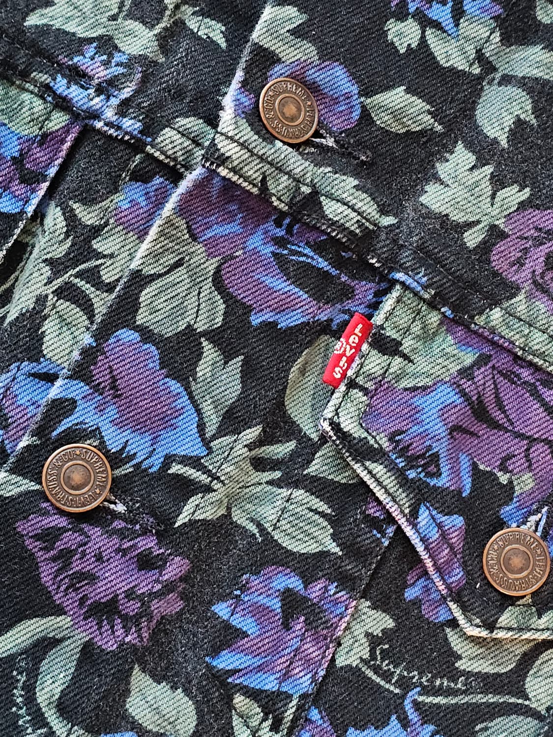 16SS 슈프림 × 리바이스 floral jacket 상품이미지4