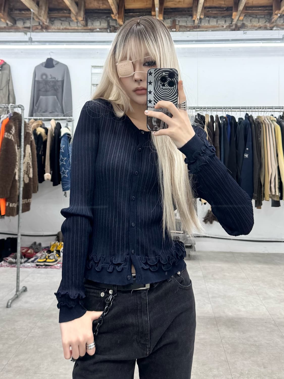 Epoca 롤링 러플 가디건 상품이미지1