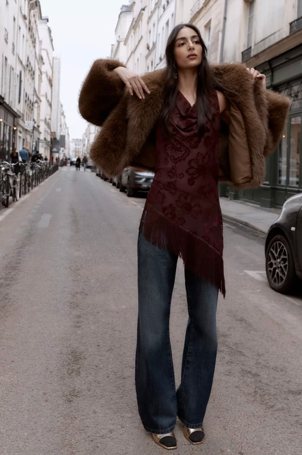 자라 프린지 언밸런스 탑 상품이미지2