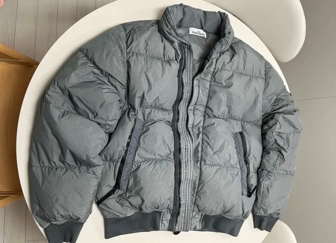 17FW 스톤아일랜드 크링클랩스 그레이 우원재패딩 상품이미지1