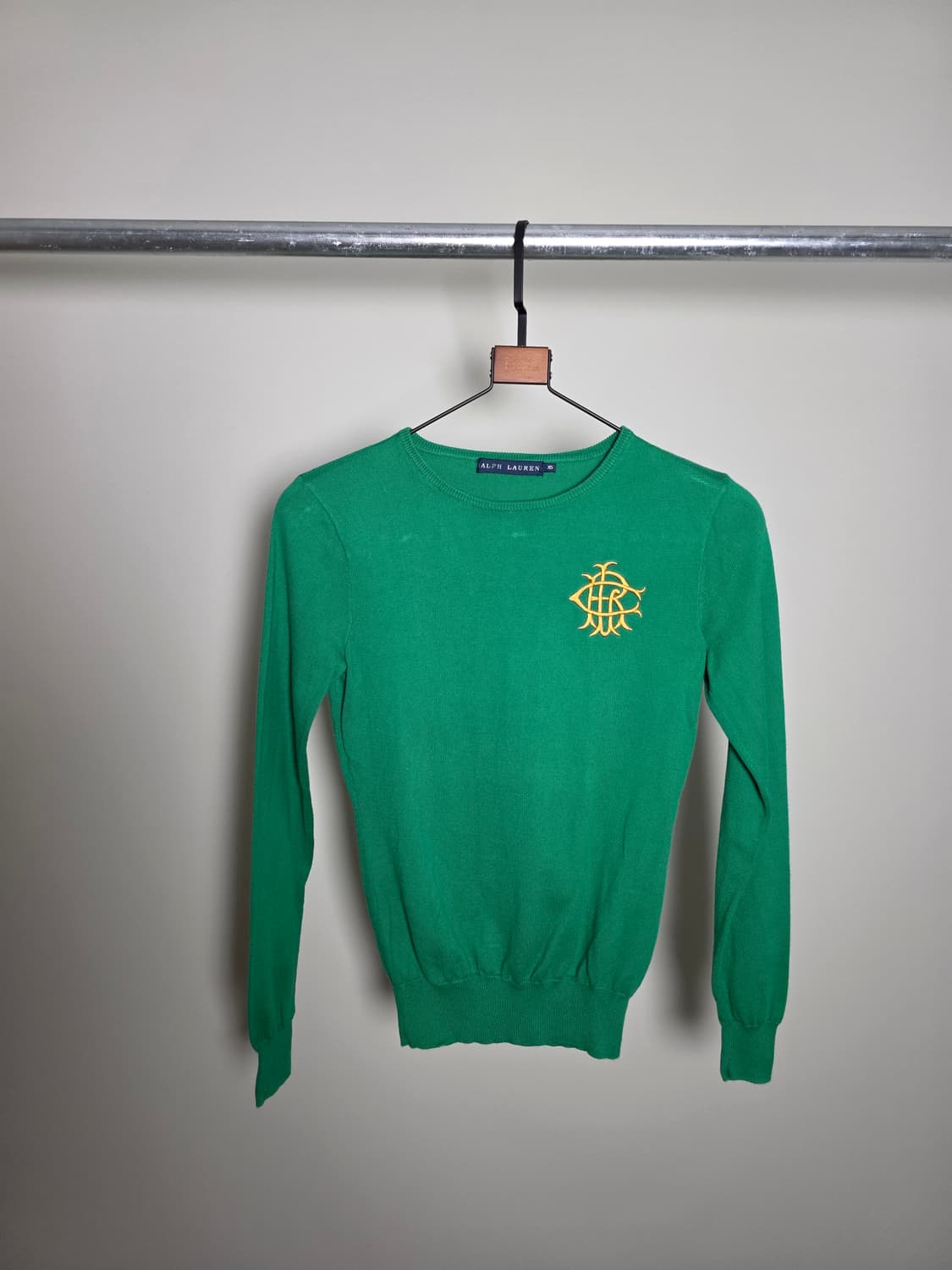 POLO RALPH LAUREN / 그린 골드 엠블럼 니트 상품이미지1
