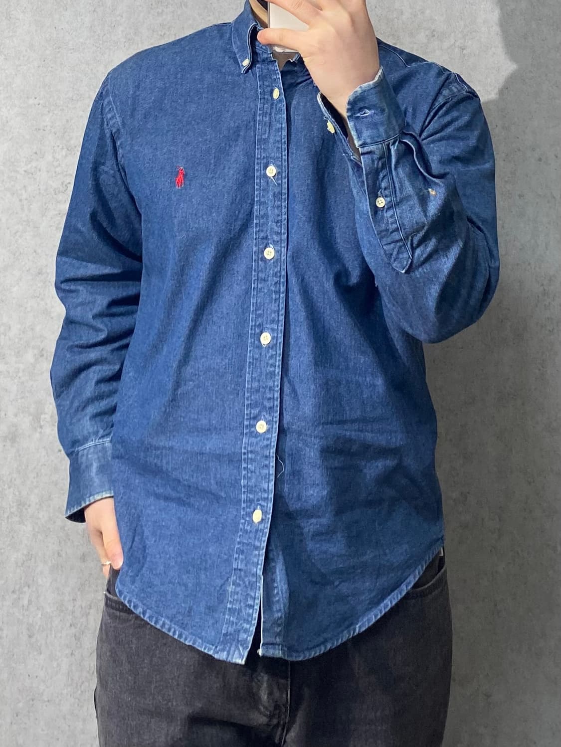 [S] 90s Polo 폴로 랄프로렌 데님셔츠 상품이미지8