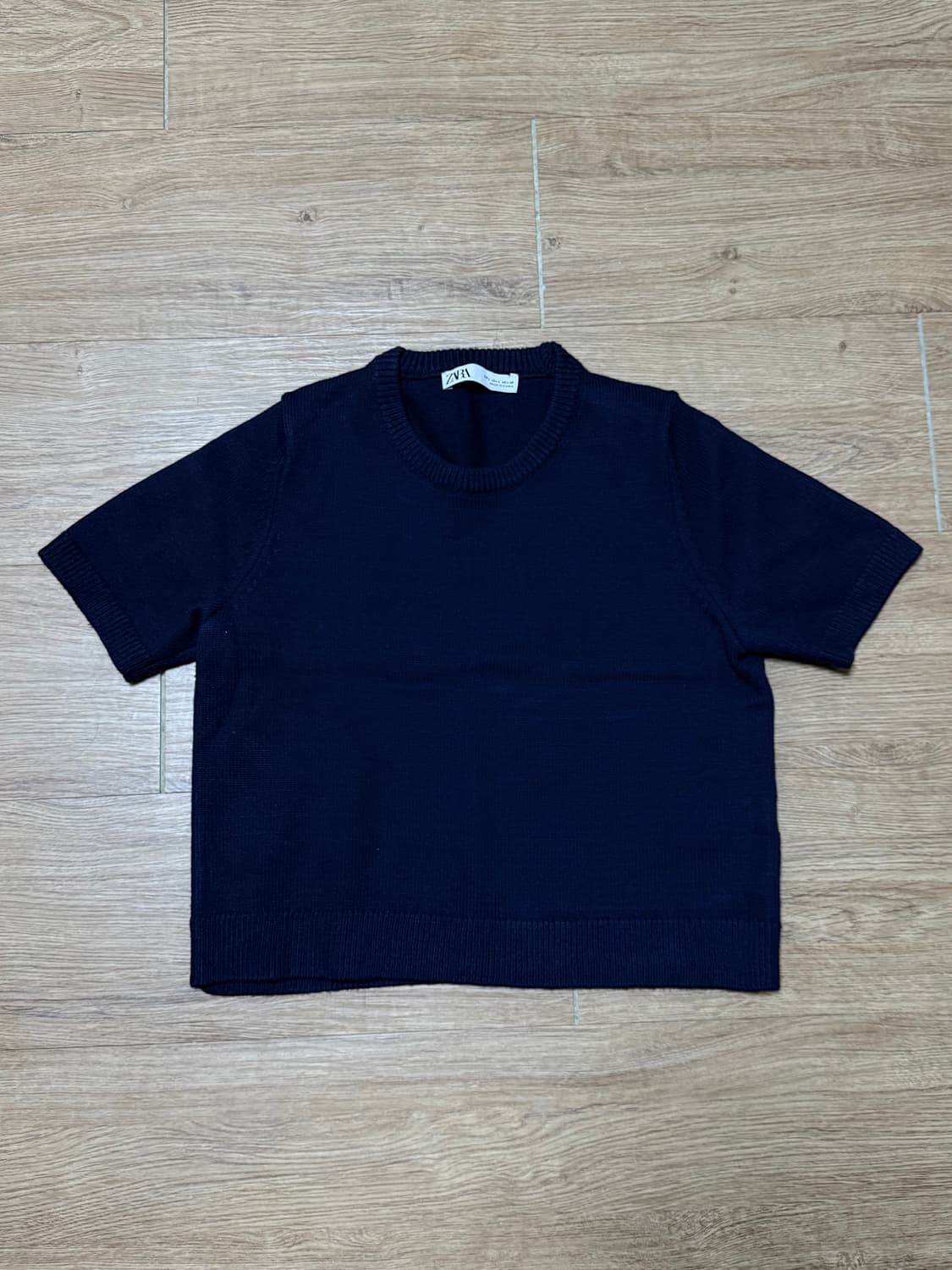 자라 니트 반팔 티셔츠 L 상품이미지1