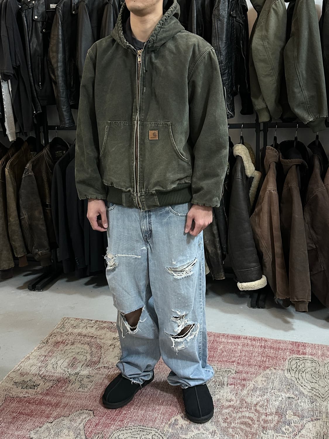 OG 칼하트 J130 액티브 자켓 칼하트 MOS 모스그린 상품이미지2