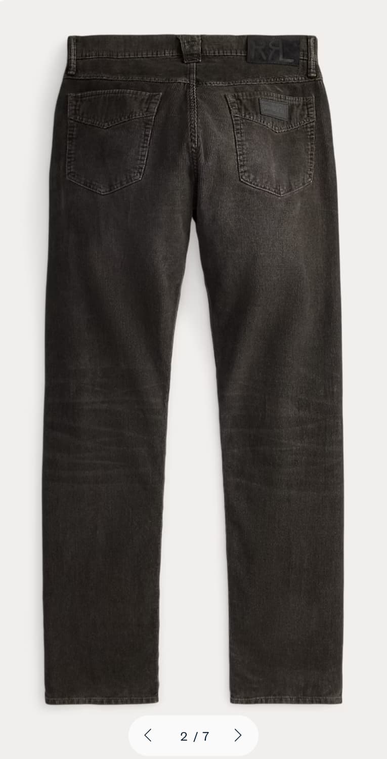 더블알엘 슬림핏 코듀로이 팬츠 32/32 상품이미지2