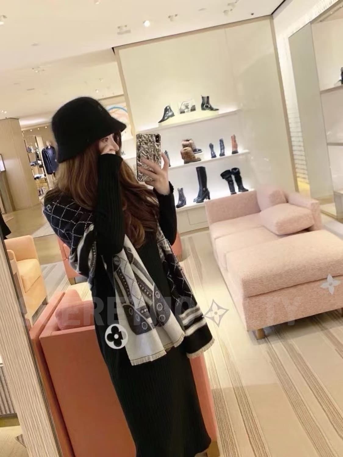 샤넬VIP에펠탑 캐시미어머플러,기프트 숄 선물세트 풀박스 상품이미지1