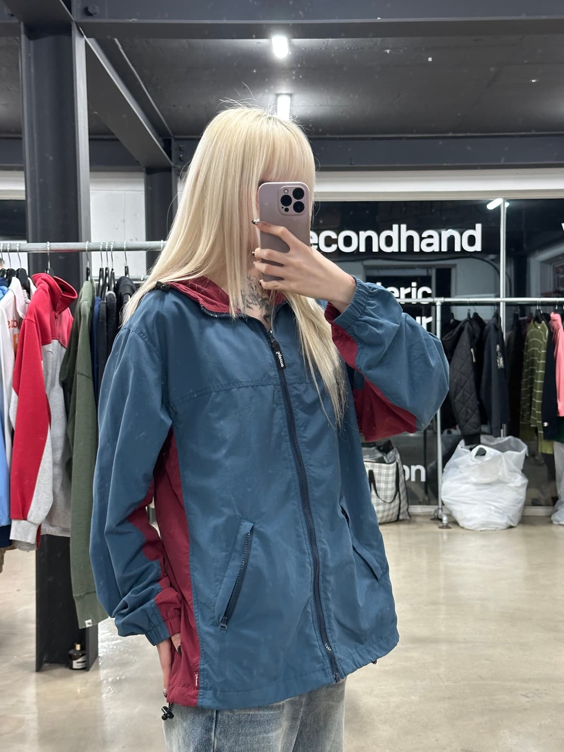 FW18 슈프림 투톤 집업 바람막이 자켓 상품이미지1