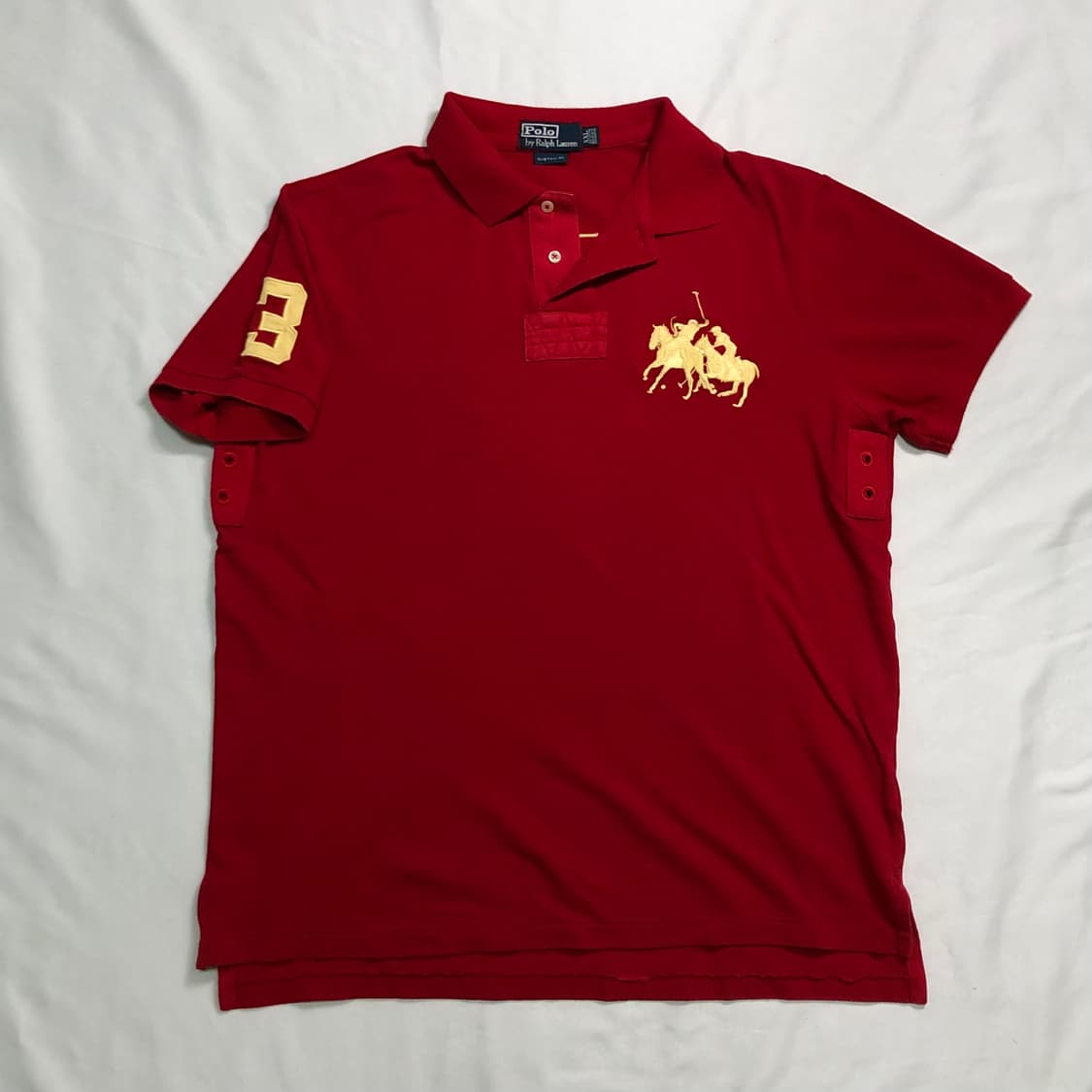 폴로 랄프로렌 빅포니 레드 럭비 카라티 상품이미지2