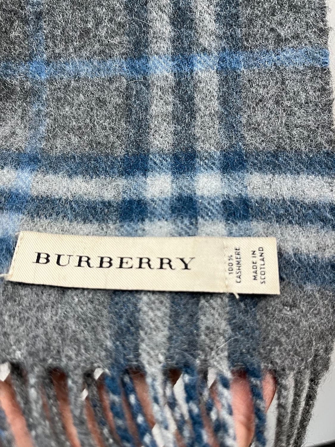 버버리 그레이 체크 캐시미어 머플러  상품이미지4