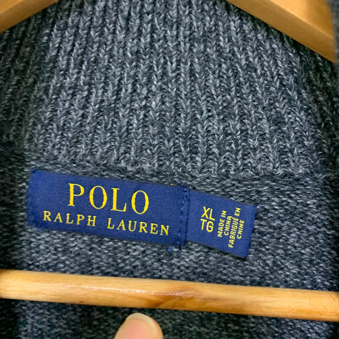 폴로 랄프로렌 반집업 하프집업 니트 스웨터 차콜 XL 남녀공용 상품이미지4